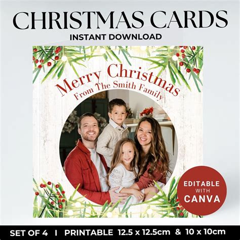 2023 Christmas Cards With Picture, Christmas Card Template Photo ...