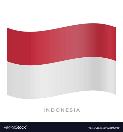 Indonesia waving flag icon Royalty Free Vector Image