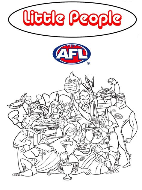 Coloring Ingenious Afl Coloring Pages 1 AFL Australian Football League ...