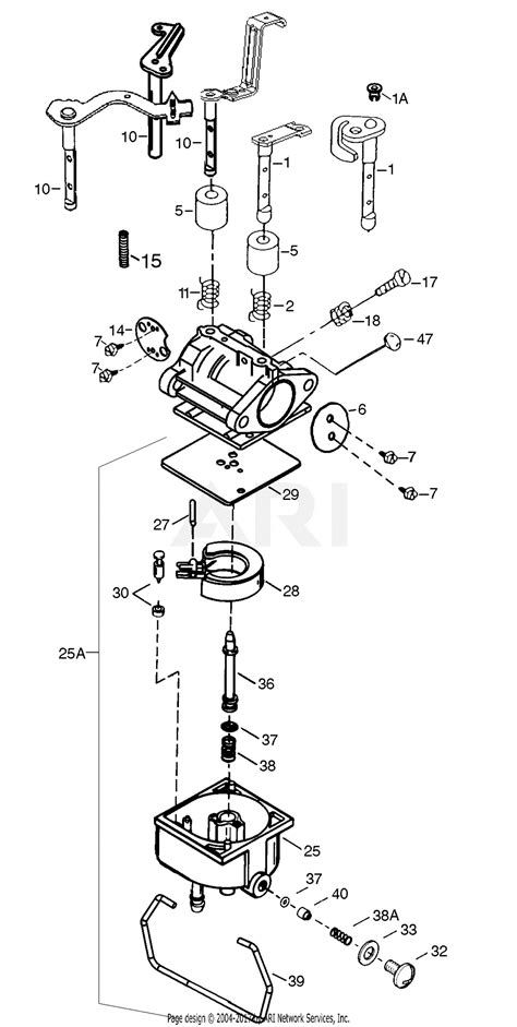 Tecumseh TEC-640065A 5196 Mfg. No. 640065A-TEC Parts Diagram for Carburetor