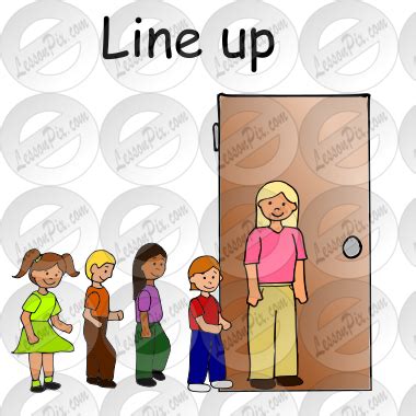 line up Picture for Classroom / Therapy Use - Great line up Clipart