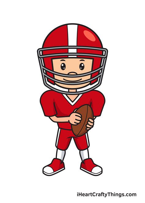 Football Player Drawing - How To Draw A Football Player Step By Step