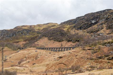 Overcast view of the famous Glenfinnan Viaduct Stock Photo | Adobe Stock