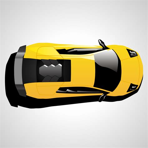 Vector for free use: Lamborghini car top view