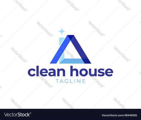 Simple clean house abstract shape logo design Vector Image