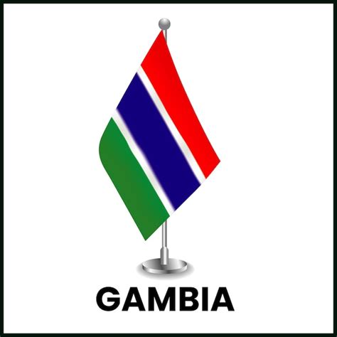 Premium Vector | Gambia desk flag design