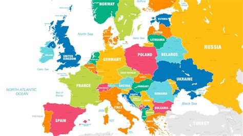 Carte de l'Europe ? avec les pays et capitales à imprimer | Tête à modeler