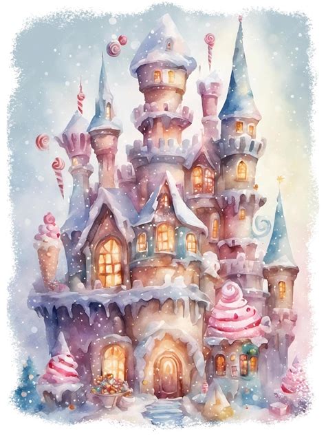 Premium AI Image | Fantasy Candy Castle Illustration