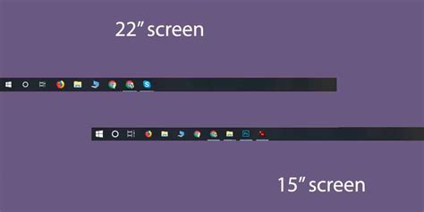 How to change Taskbar icon size based on screen size on Windows 10