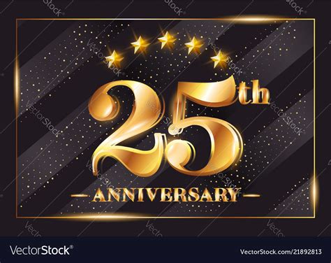 25 years anniversary celebration logo 25th Vector Image