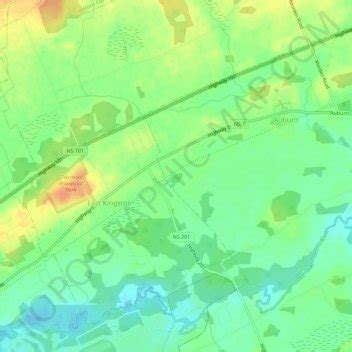 Annapolis Valley topographic map, elevation, relief