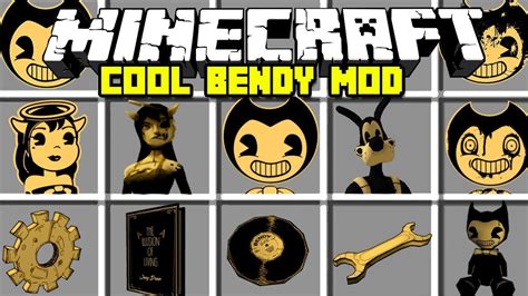 Minecraft COOL BENDY AND THE INK MACHINE MOD | BENDY, BORIS, ALICE ...