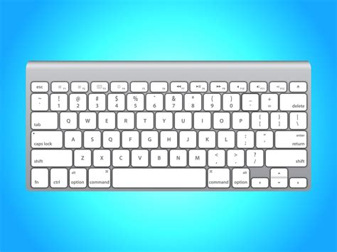 White Apple Keyboard Vector Art & Graphics | freevector.com