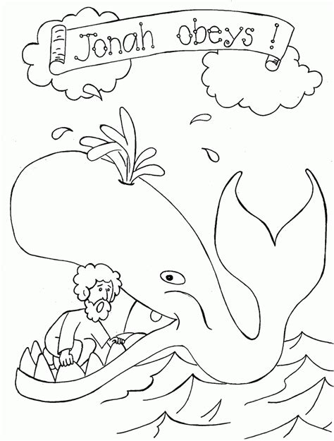 Jonah And Whale Coloring Page