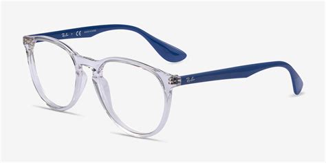 Ray-Ban RB7046 - Round Clear Blue Frame Glasses For Women ...