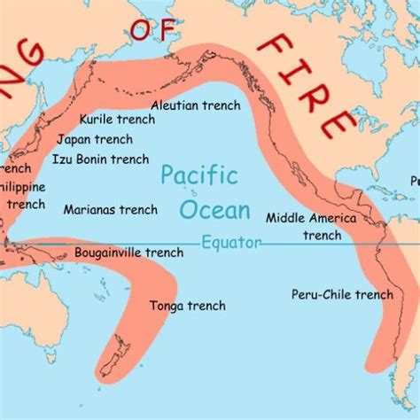 Pacific Ocean Ring Of Fire Map - Domini Hyacintha