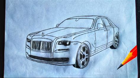 rolls Royce car pencil drawing 🖌️ - YouTube