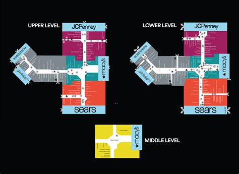 Mall Map of Woodfield Mall, a Simon Mall - Schaumburg, IL