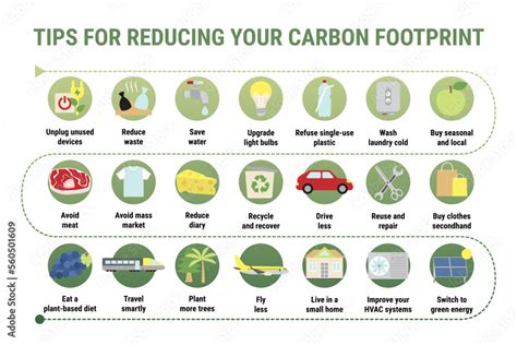 Carbon footprint infographic. Tips for reducing your personal carbon ...