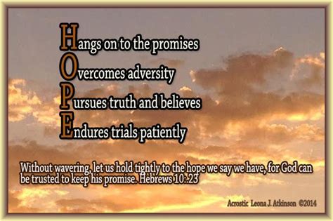 HOPE--Acrostic | Acrostic, Womens bible study, Keep the faith