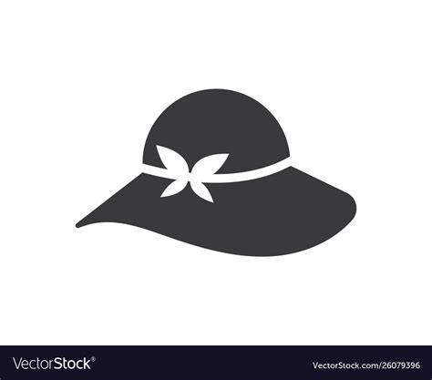 Woman hat icon logo design Royalty Free Vector Image