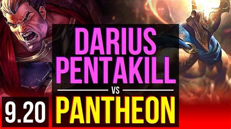 DARIUS vs PANTHEON (TOP) | Pentakill, Rank 3 Darius, 2.4M mastery ...