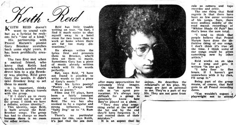 Keith Reid interview from 1973 ... possibly 'Melody Maker'