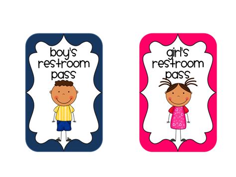 bathroom pass | Bathroom pass, Restroom pass, Classroom passes