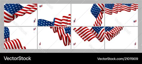 Set usa banner background design Royalty Free Vector Image