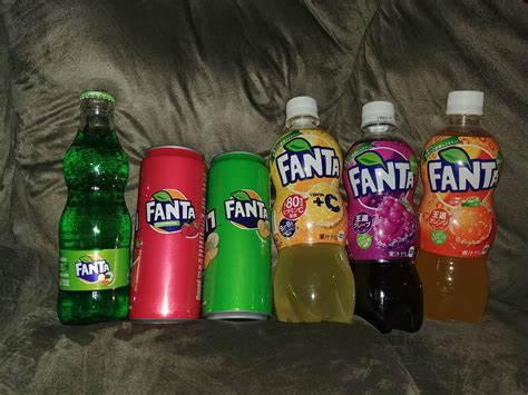 A nice variety of Fanta flavors from Thailand and Japan I got recently ...