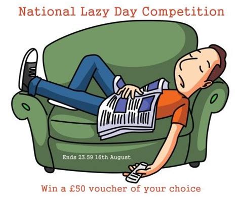 National Lazy Day Competition | Man clipart, Cartoons png, Cartoon