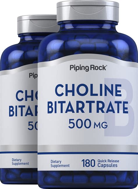 Choline 500 mg Supplement 2 Bottles x 180 Capsules | Reviews & Benefits ...