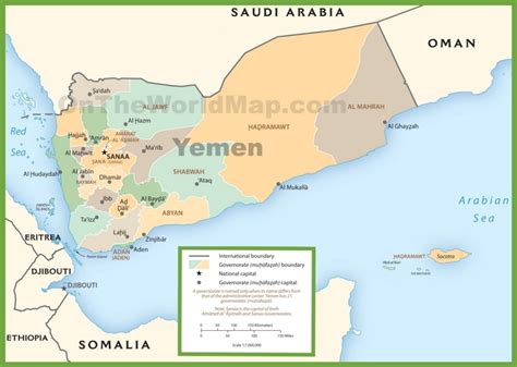 Yemen political map - Ontheworldmap.com