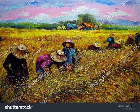 757 Rice Harvest Painting Images, Stock Photos & Vectors | Shutterstock