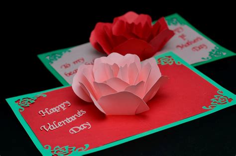 Rose Flower Pop Up Card Tutorial - Creative Pop Up Cards