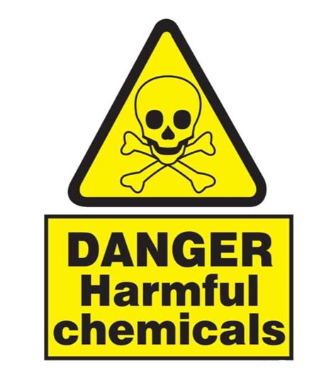 SIGN FS DANGER HARMFUL CHEMICALS 15X20CM | Gauci Borda - Marine ...