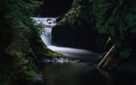 Hermosas fotos de paisajes en hd de cascadas nocturnas | Waterfall ...