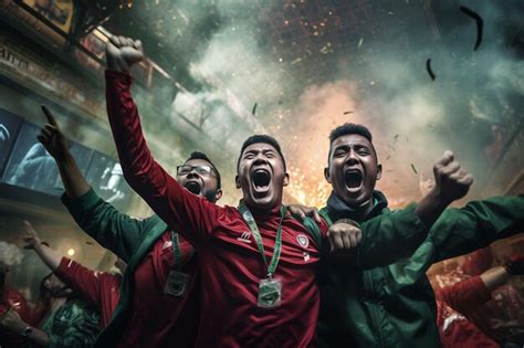 Premium Photo | Excited Bangladesh football fans cheering for their ...