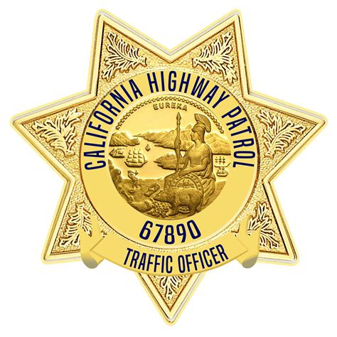 California Highway Patrol (TRAFFIC OFFICER) Badge all Metal Sign with ...