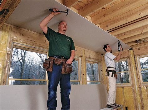 How To Hang Ceiling Drywall Without A Lift | Shelly Lighting