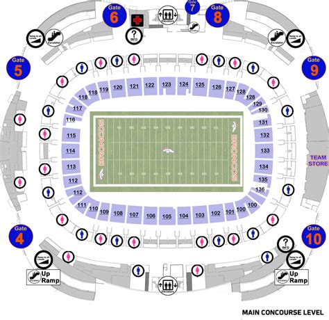 Broncos Stadium Seating Chart Denver | Elcho Table