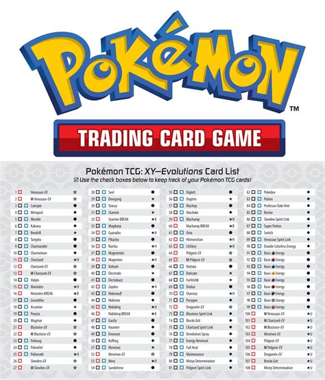 10 Best Pokemon Card Checklist Printable | Cool pokemon cards, Pokemon ...