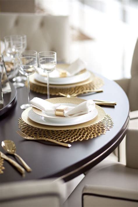 elegant style | white + gold | table décor | Dining table decor, Dining ...