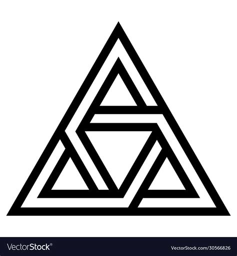 Logo tattoo triangle with interlocking sides Vector Image