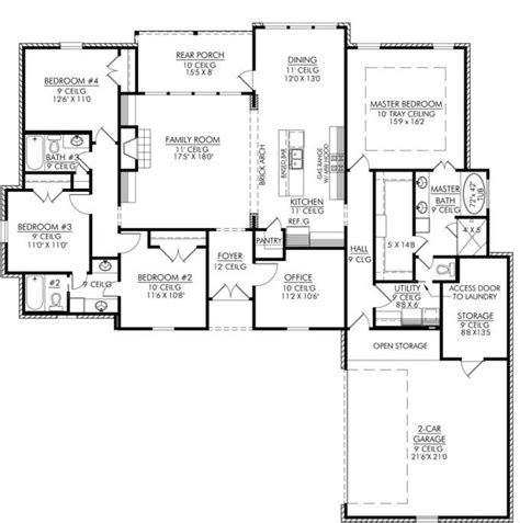 4 Bedroom House Floorplans