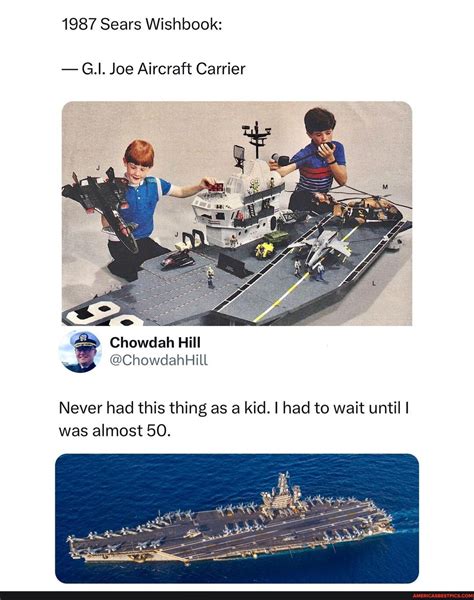 W? 🤔 - 1987 Sears Wishbook: - GI. Joe Aircraft Carrier Chowdah Hill ...