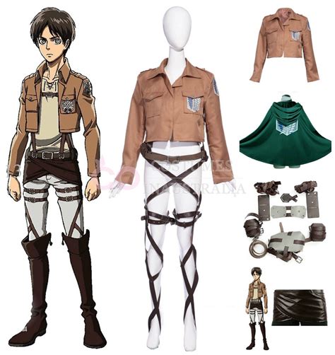 Adult Attack on Titan Costume Set Jacket Cape Belt Shingeki No Kyojin ...