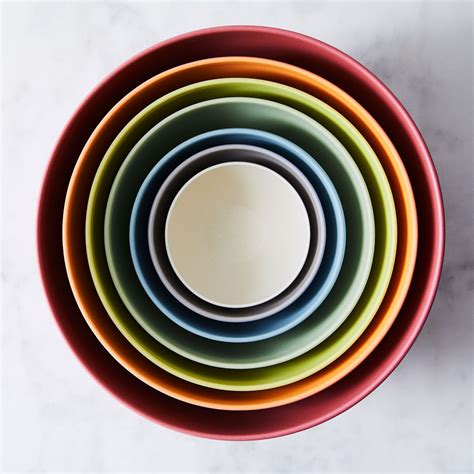 Bamboozle Bamboo Nesting Bowls, 7-Piece Set, Mixed Neutrals & Pastel ...