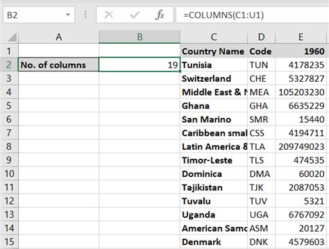 How To Count Columns In Excel | SpreadCheaters