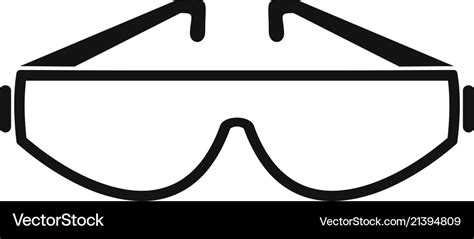 Safety glasses icon simple style Royalty Free Vector Image